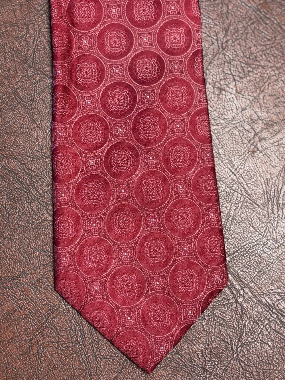 President Donald Trump Signature Necktie Classic Red Print 100% Percent Silk
